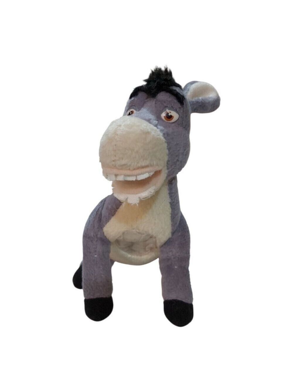 Vintage Gallerie Shrek 2 Donkey 6 Inch Plush Doll Clear Plastic Belly Window